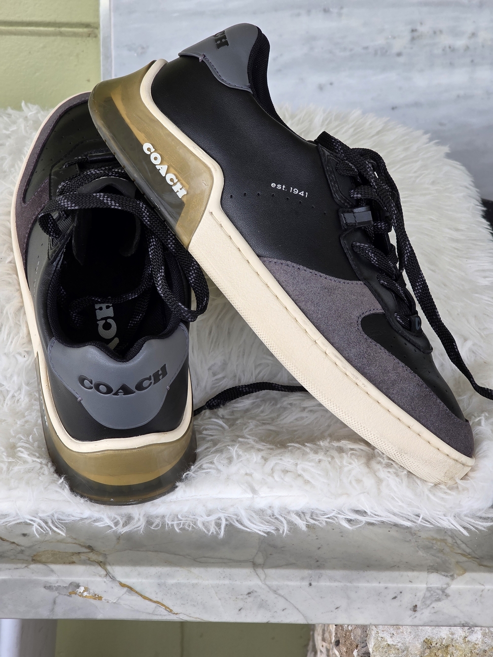 COACH Men’s Black & Gray Low-Top Sneakers